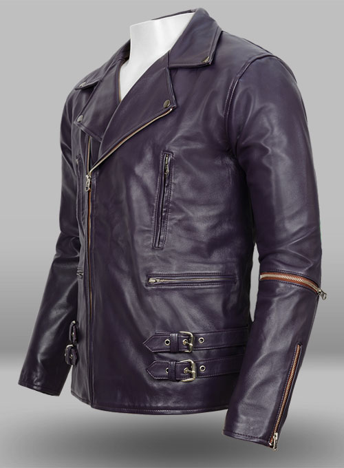 Purple Leather Jacket # 903