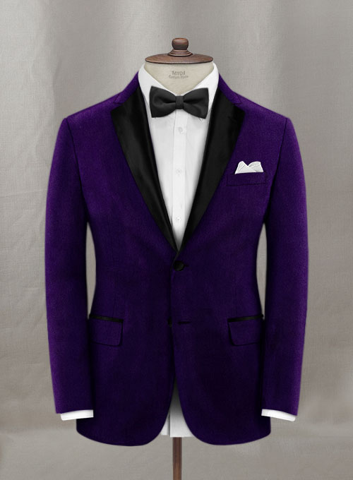 Purple Velvet Tuxedo Jacket : Made To Measure Custom Jeans For Men ...