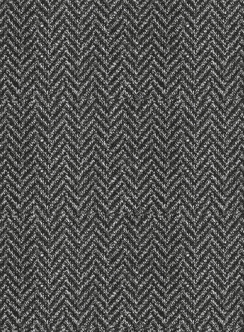 Reda Dark Gray Herringbone Tweed Jacket