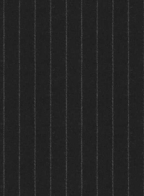 Reda Flannel Stripe Black Pure Wool Jacket