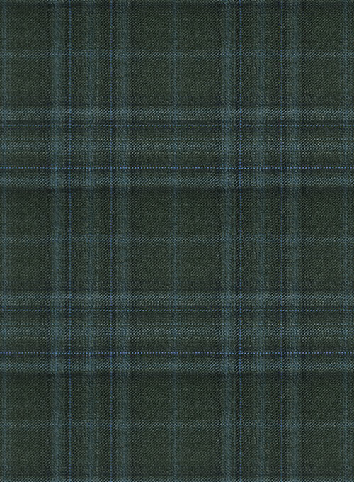 Reda Green Checks Wool Jacket