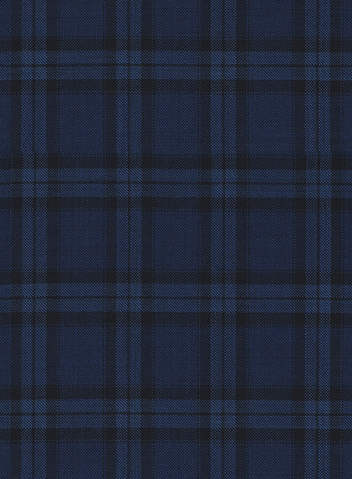 Reda Oterina Blue Checks Wool Jacket