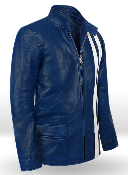 Rich Blue Elvis Presley Speedway Leather Jacket