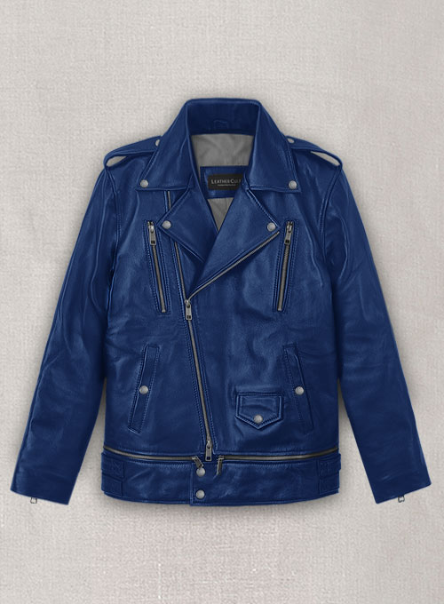 Rich Blue Trooper Biker Jacket