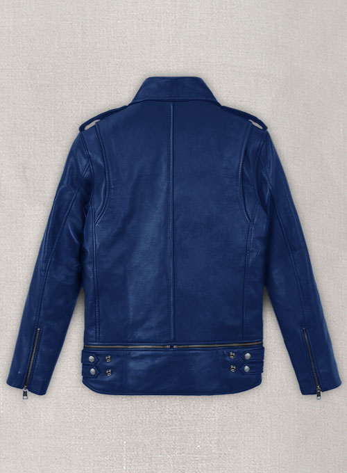 Rich Blue Trooper Biker Jacket