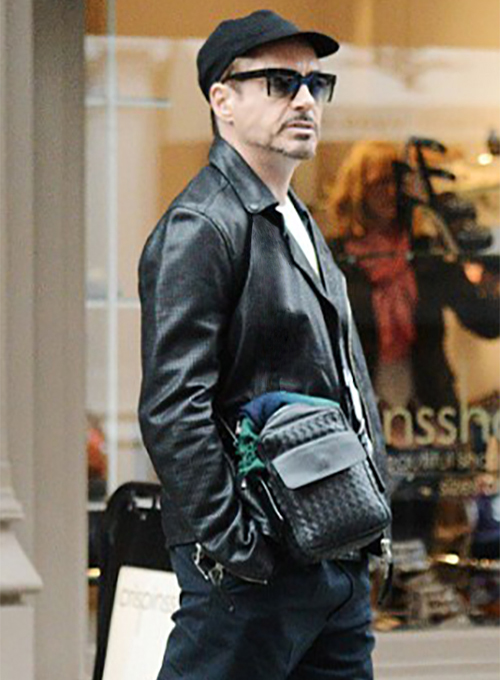 Robert Downey Jr. Leather Jacket #3 - Click Image to Close