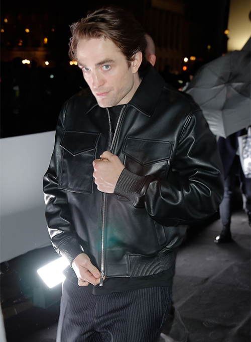 Robert Pattinson 2020 Paris Fashion Show Leather Jacket Robert Pattinson 2020 Paris Fashion Show Leather Jacket