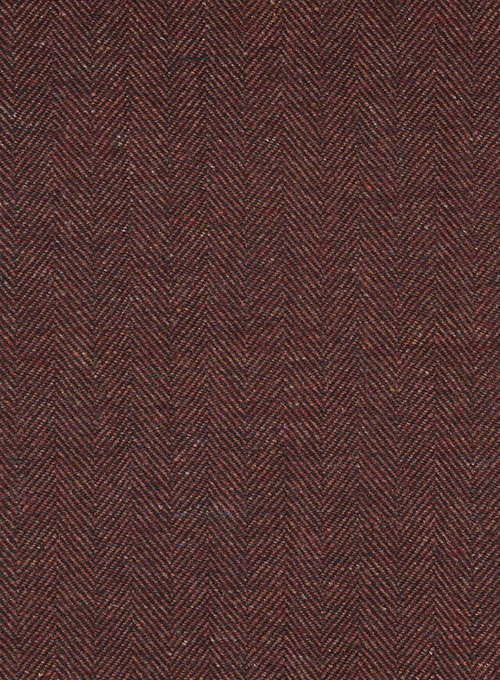 Royal Wine Herringbone Tweed Jacket - Click Image to Close