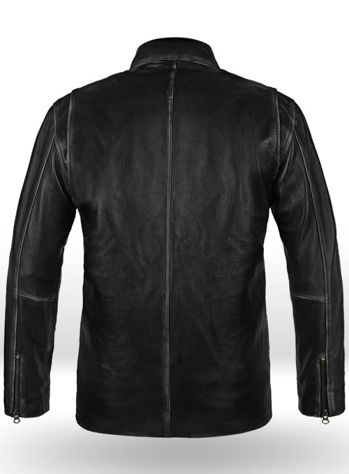Rubbed Black Mark Wahlberg Contraband Leather Jacket