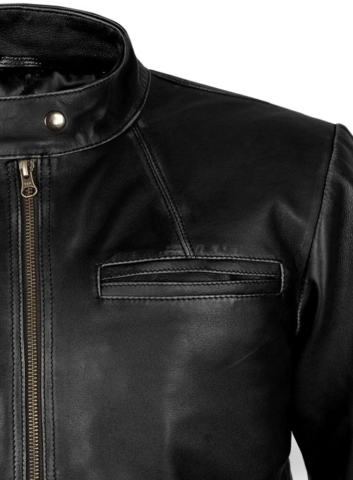 Rubbed Black Zac Efron 17 Again Leather Jacket - Click Image to Close