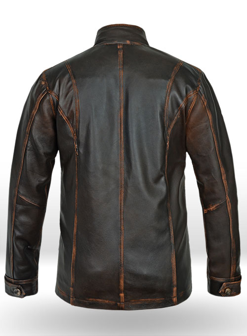 Rubbed Dark Brown Jensen Ross Supernatural 7 Leather Jacket