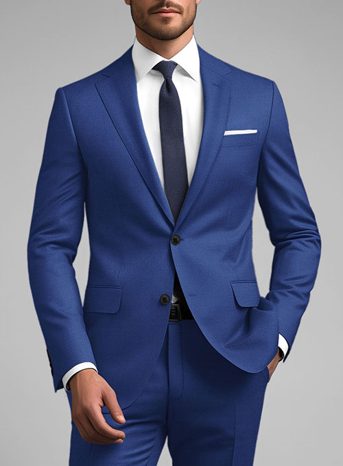 Scabal Egyptian Blue Wool  Jacket