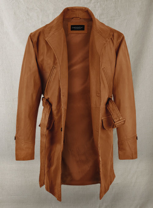 Brown Brad Pitt Legends of the Fall Leather Trench Coat