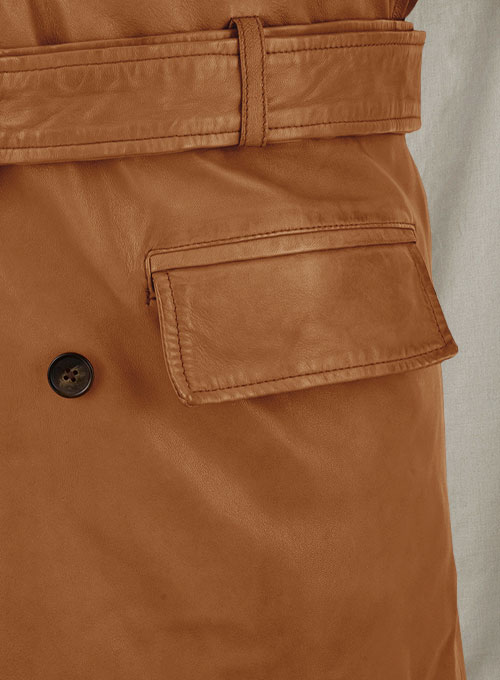 Brown Brad Pitt Legends of the Fall Leather Trench Coat