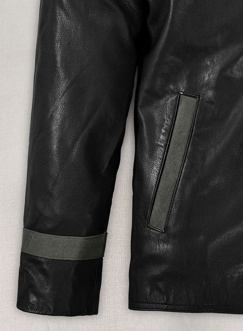 Soft Rich Black Washed & Wax Jackie Chan Leather Jacket