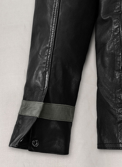 Soft Rich Black Washed & Wax Jackie Chan Leather Jacket