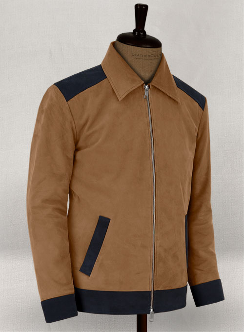 Soft Saddle Brown Suede Cristiano Ronaldo Leather Jacket #1