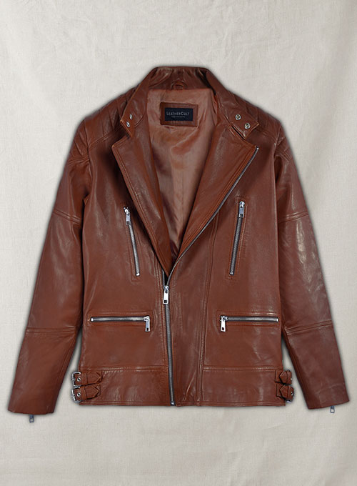 Shotgun Tan Moto Leather Jacket