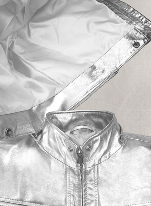 Silver Leather Jacket #109
