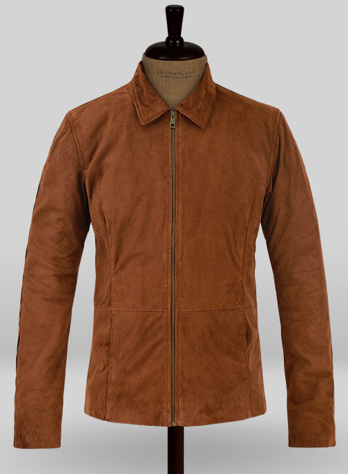Soft Tan Brown Suede Daniel Craig Spectre Leather Jacket