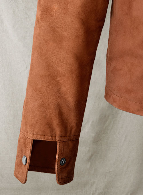 Burnt Orange Suede Tom Cruise American Made Leather Jacket