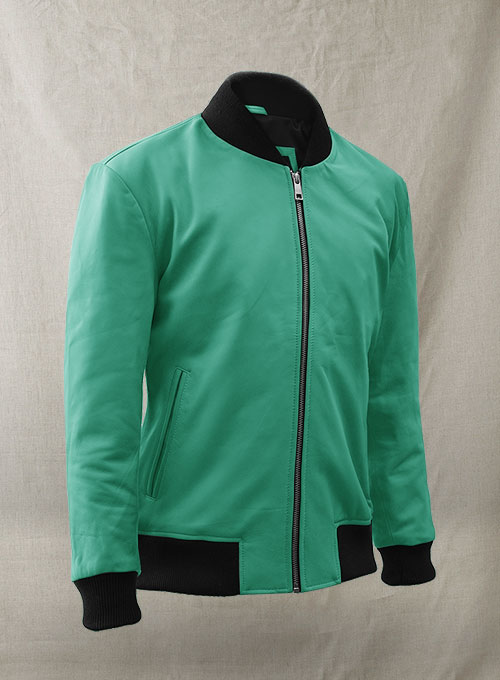 Soft Castle Green Richard Madden Leather Jacket #1