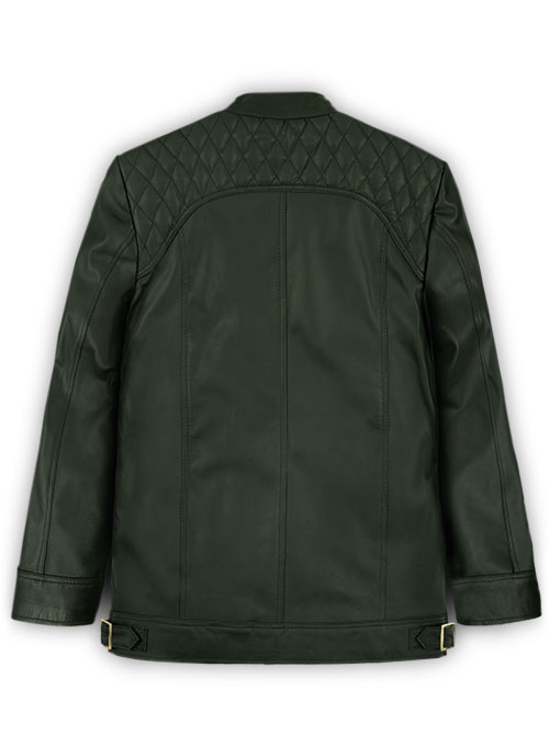 Soft Deep Olive Leather Jacket # 653