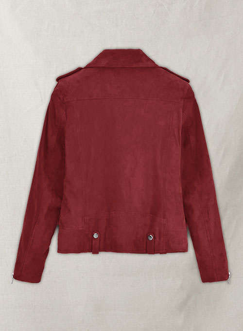Soft French Red Suede Meghan Markle Leather Jacket