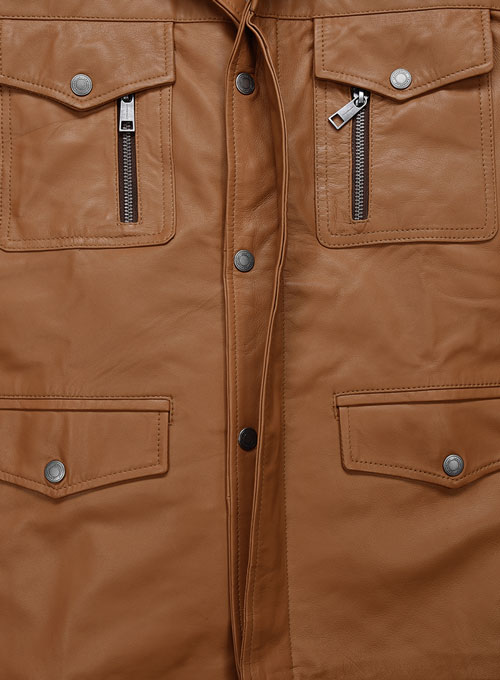 Soft Hunter Tan Leather Jacket # 621