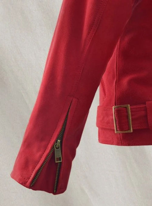 Soft Lava Red Suede Leather Jacket # 267