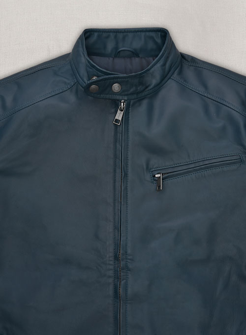 Soft Winsor Blue Michael Fassbender Leather Jacket