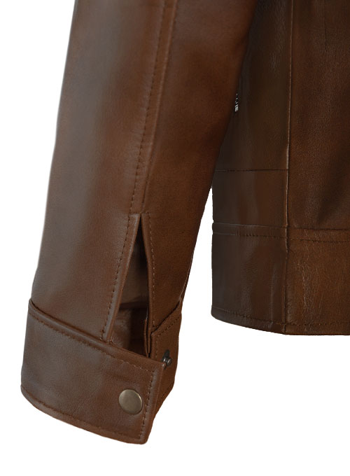 Spanish Brown Ryan Reynolds Blade Trinity Leather Jacket