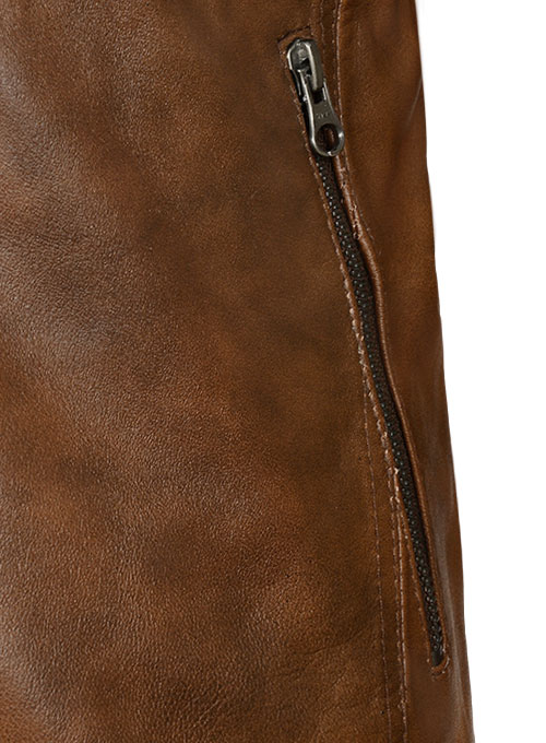 Spanish Brown Leather Jacket # 653