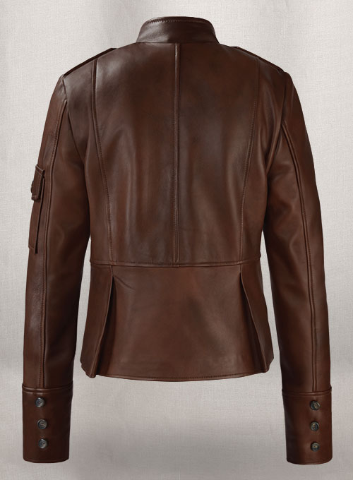 Spanish Brown Katherine Heigl Leather Jacket