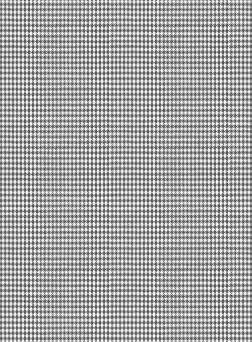 Stretch Checkers Light Gray Wool Jacket