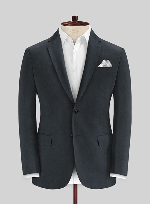 Stretch Summer Navy Blue Chino Jacket