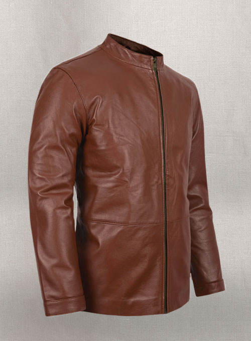 Tan Brown Minority Report Leather Jacket