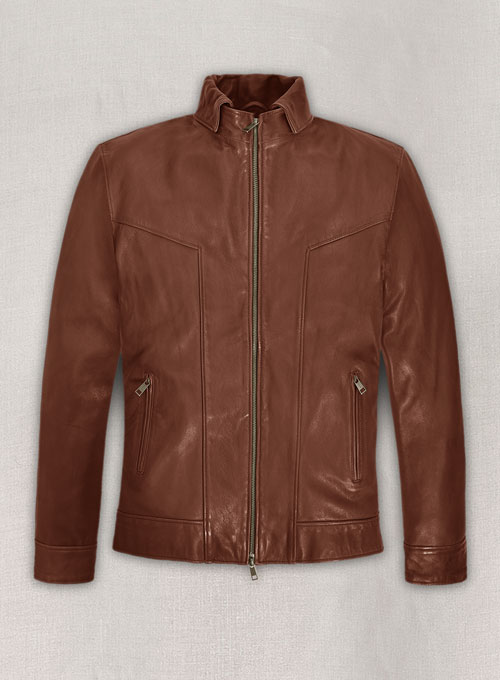 Tan Brown Washed & Wax Taylor Lautner Leather Jacket