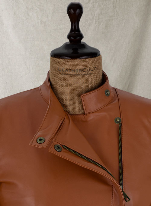 Terrain Brown Ellen Pompeo Leather Jacket #1