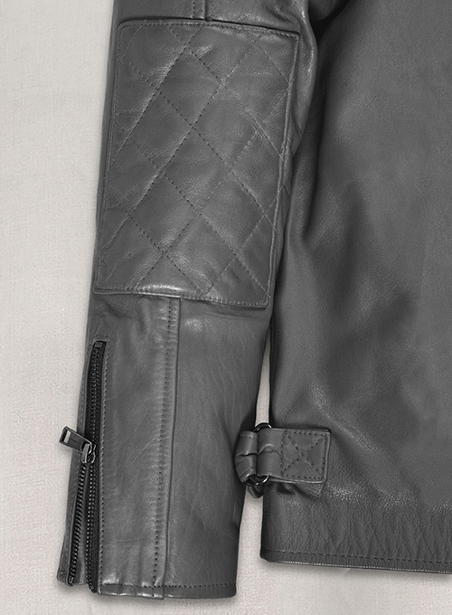 Thick Goat Gray Washed & Wax Leather Jacket #613