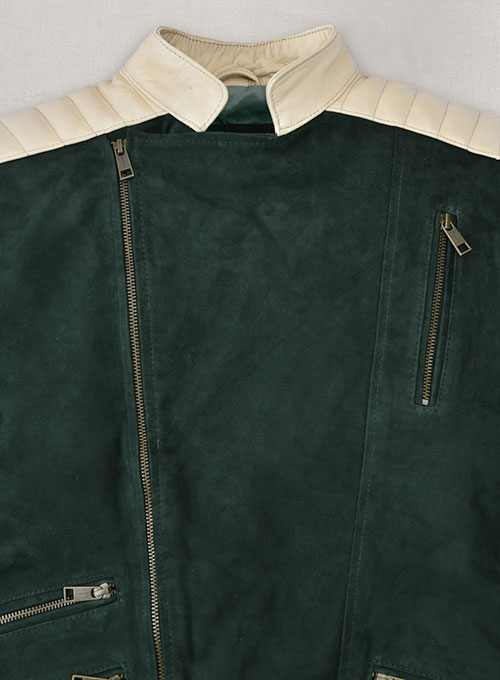 Timber Green Suede Leather Jacket # 647