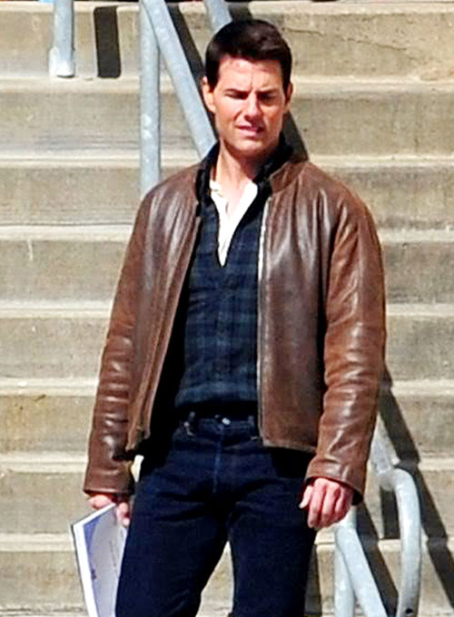 Tom Cruise Jack Reacher Leather Jacket Made To Measure Custom Jeans