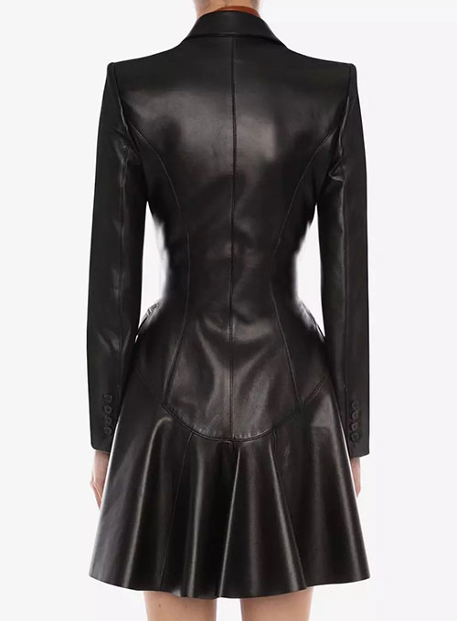Turk Lapel Leather Trench Coat Turk Lapel Leather Trench Coat
