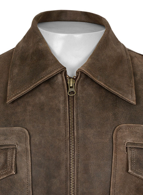 Vintage Brown Grain Avengers Steve Rogers Leather Jacket - Click Image to Close