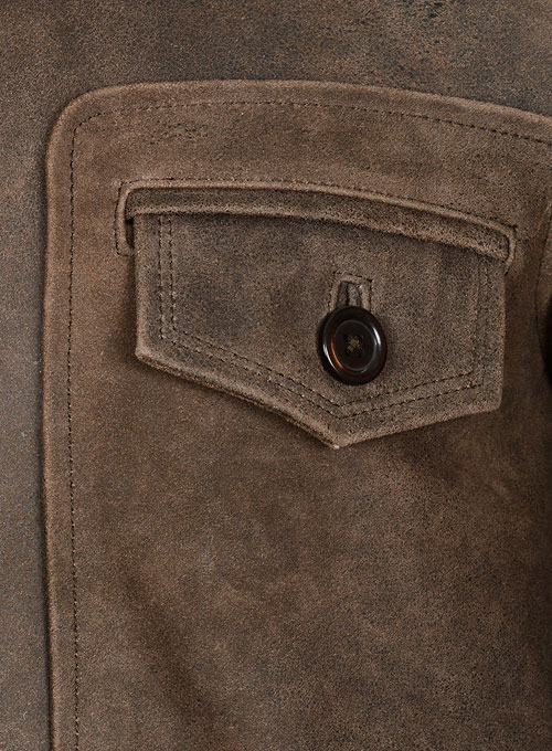 Vintage Brown Grain Avengers Steve Rogers Leather Jacket - Click Image to Close