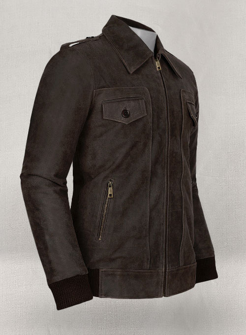 Vintage Brown Grain Avengers Steve Rogers Leather Jacket