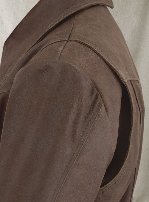 Vintage Brown Grain X Men Days of Future Past Leather Jacket - Click Image to Close