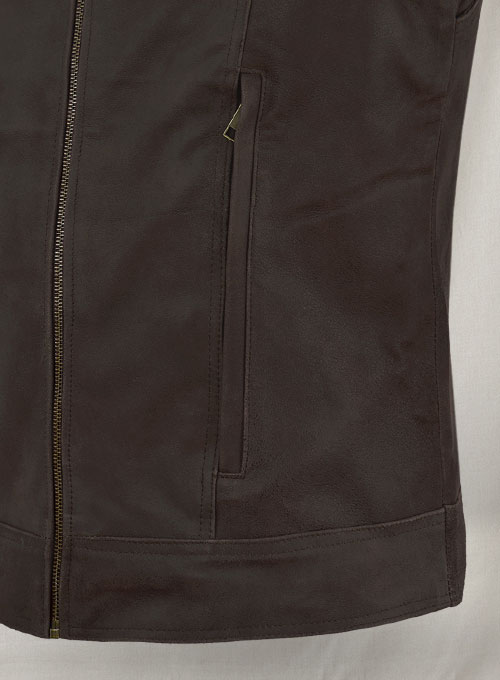 Vintage Brown Grain X Men Days of Future Past Leather Jacket