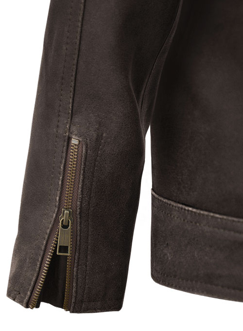 Vintage Brown Grain Rampage Dwayne Johnson Leather Jacket