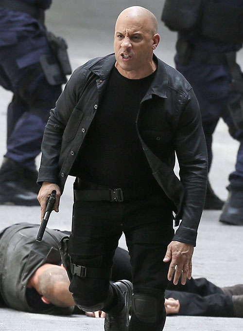 Vin Diesel Fast & Furious 6 Black Real Leather Jacket – All Sizes XS To 3XL